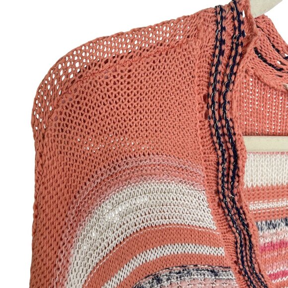 Soft Surroundings Oversized Striped Open-Front Cardigan, XL - Picture 8 of 11